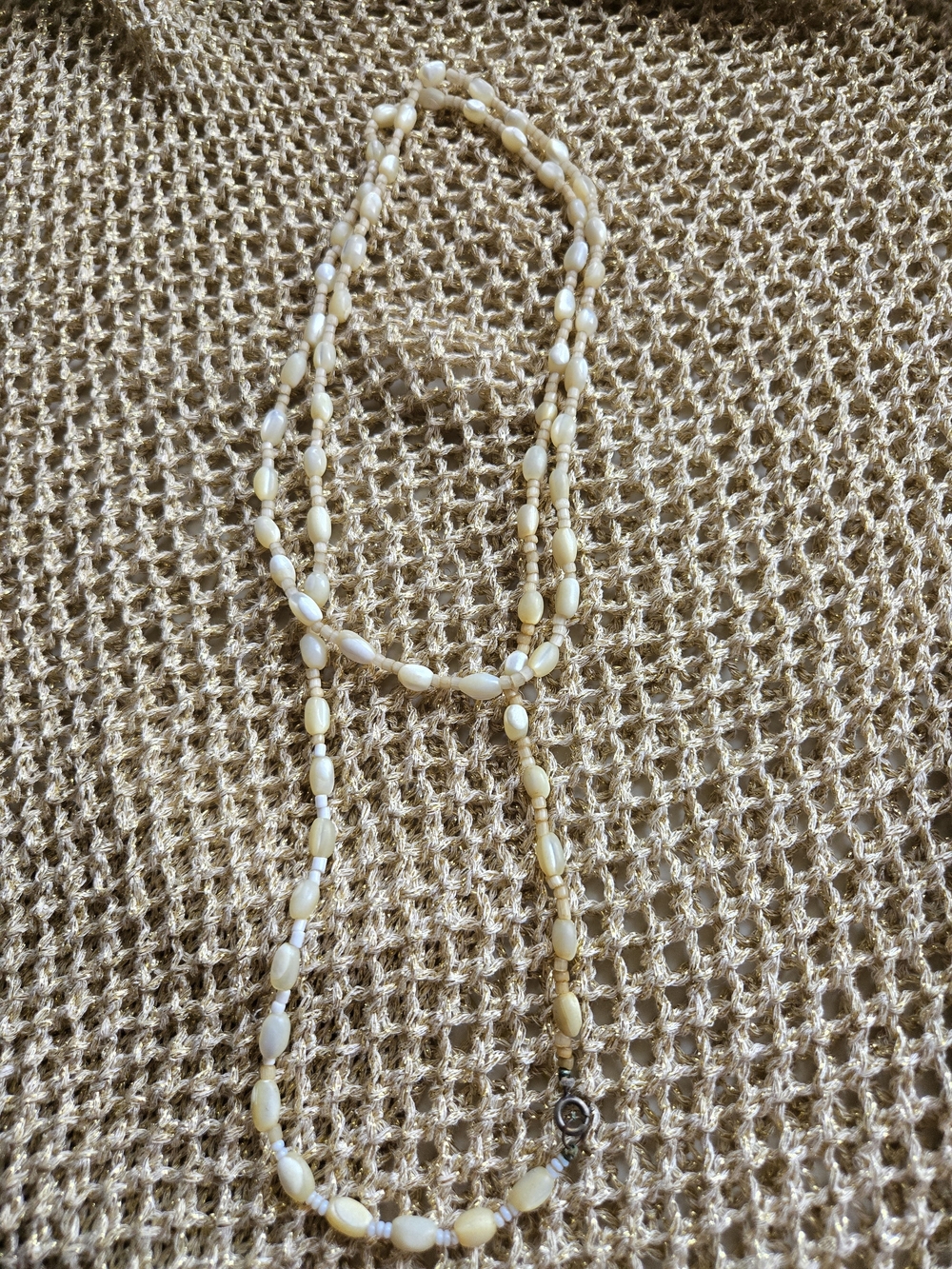 Classic Cream Beaded Necklace - Unbranded